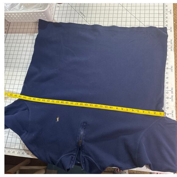 Polo Ralph Lauren Estate Rib Dark Blue 1/4 Zip Long Sleeve Sweater Men 2XLT - Picture 7 of 8